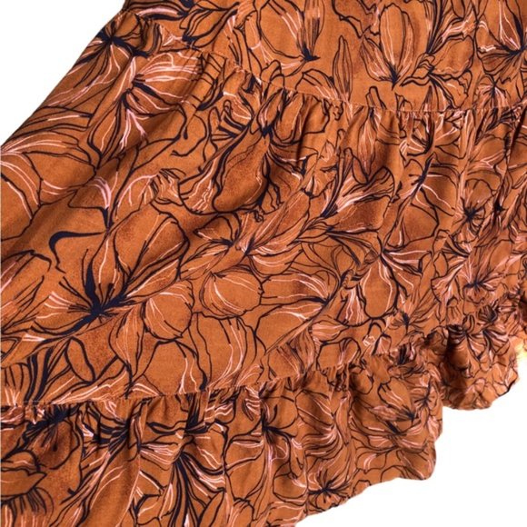 Addition Elle Maxi Dress Size X Tie Straps Autumn Floral - Picture 8 of 15